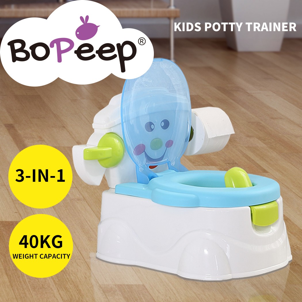 Bopeep Blue Kids Potty Trainer Seat Safety Toilet Training Cover Non Slip