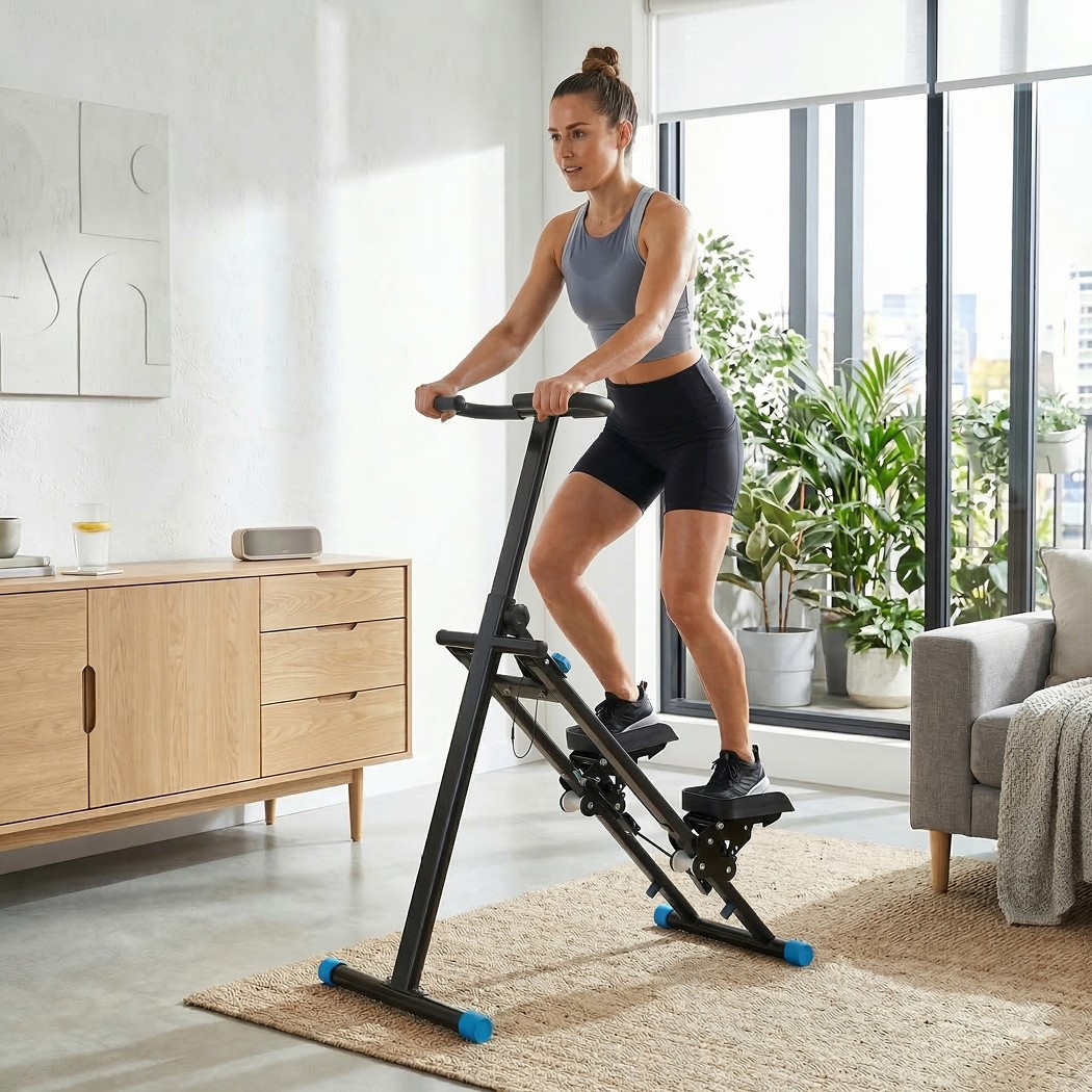 Centra Stair Stepper Vertical Climber Exercise Machine 136kg Calorie Monitor