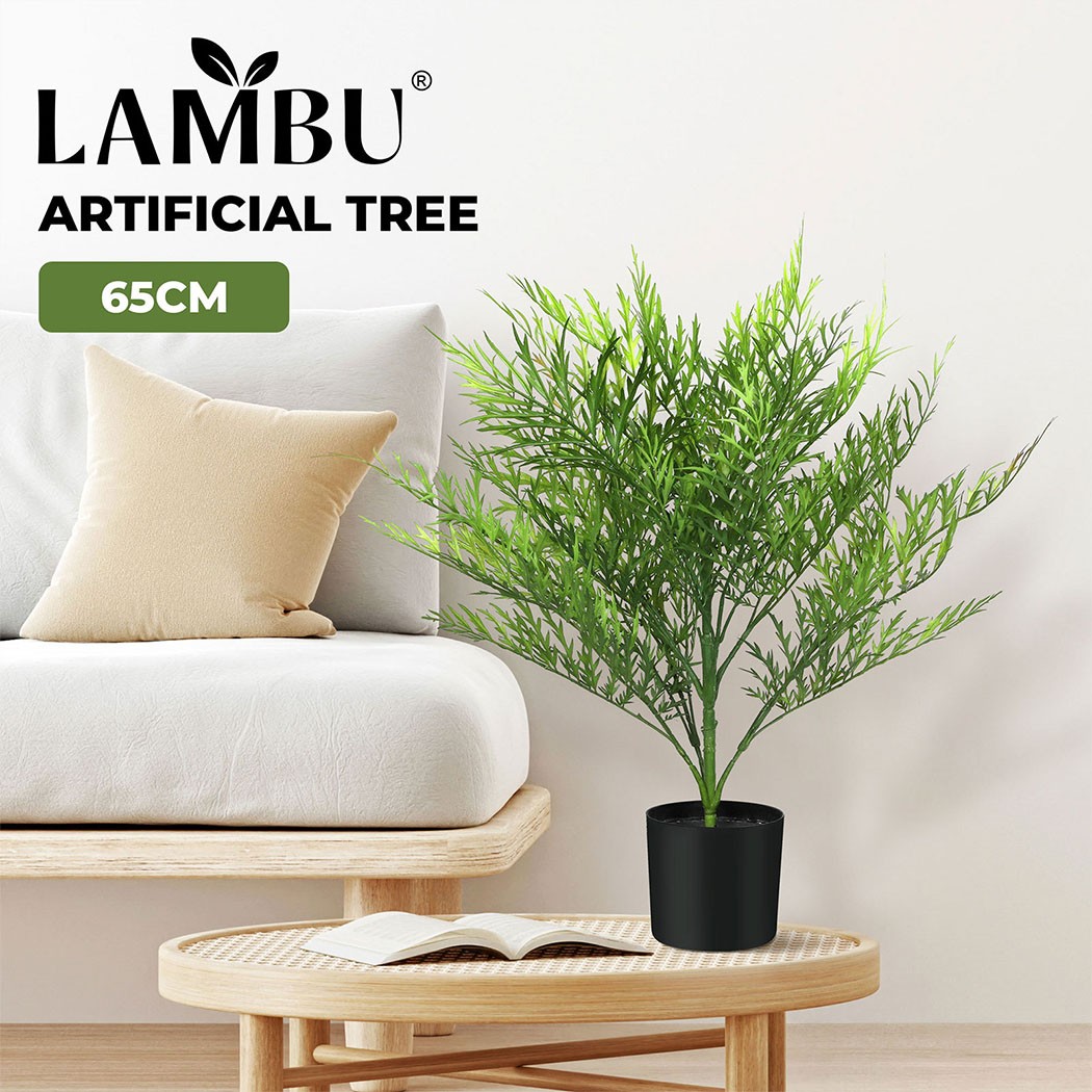 Lambu 65cm Artificial Palm Tree Tropical Green Plastic Houseplant Home Decor