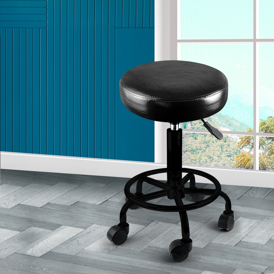 Levede Black Salon Barber Chair Swivel Hydraulic Lift Hight Adjustable 150kg