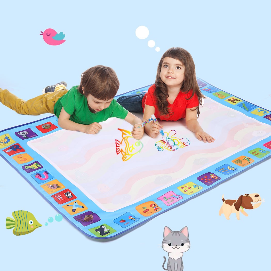 Kids Aqua Doodle Drawing Mat Water Painting Writing Reusable Zero Mess Toy