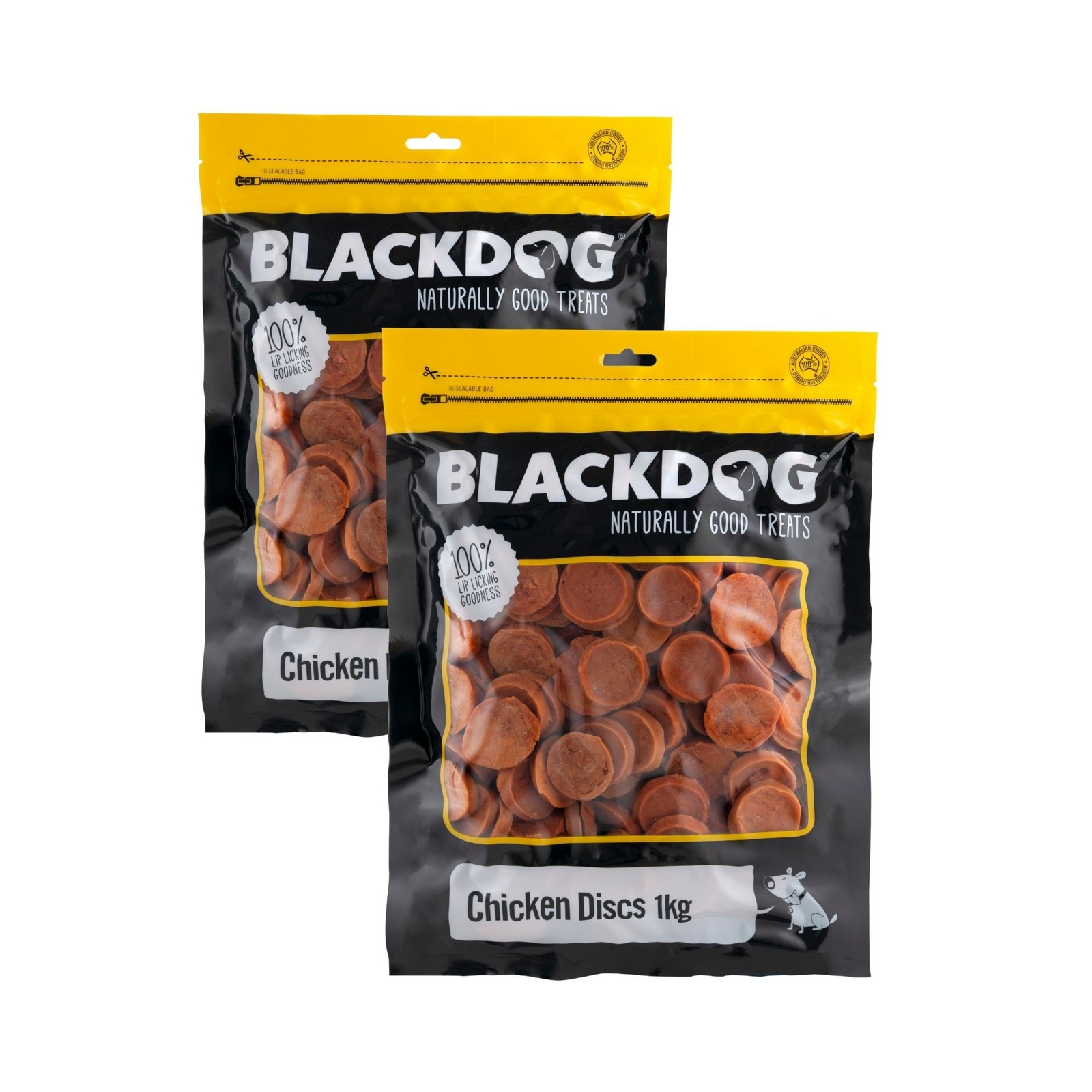 Blackdog Chicken Discs Dog Chews & Treats 1kg x 2kg Dogs Pet Supplies