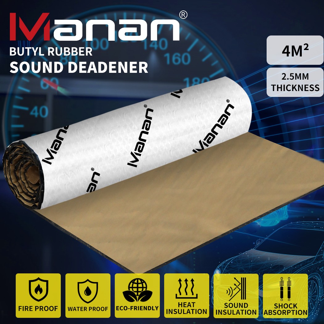 Manan Butyl Sound Deadener Roll 8m 2.5mm Heat Shield Noise Insulation Mat