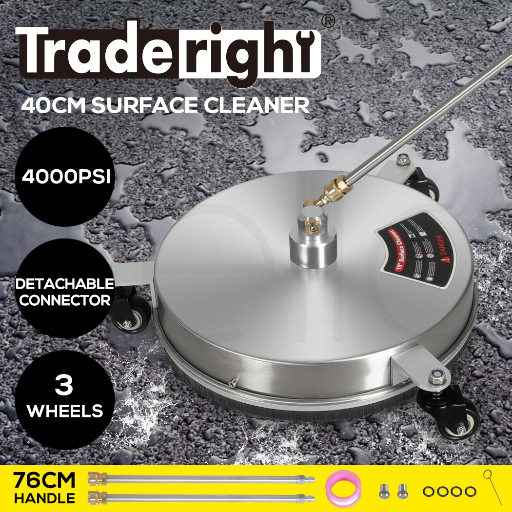 Traderight Pressure Washer Surface Cleaner 3 Wheels 304 Stainless 27600 kPa