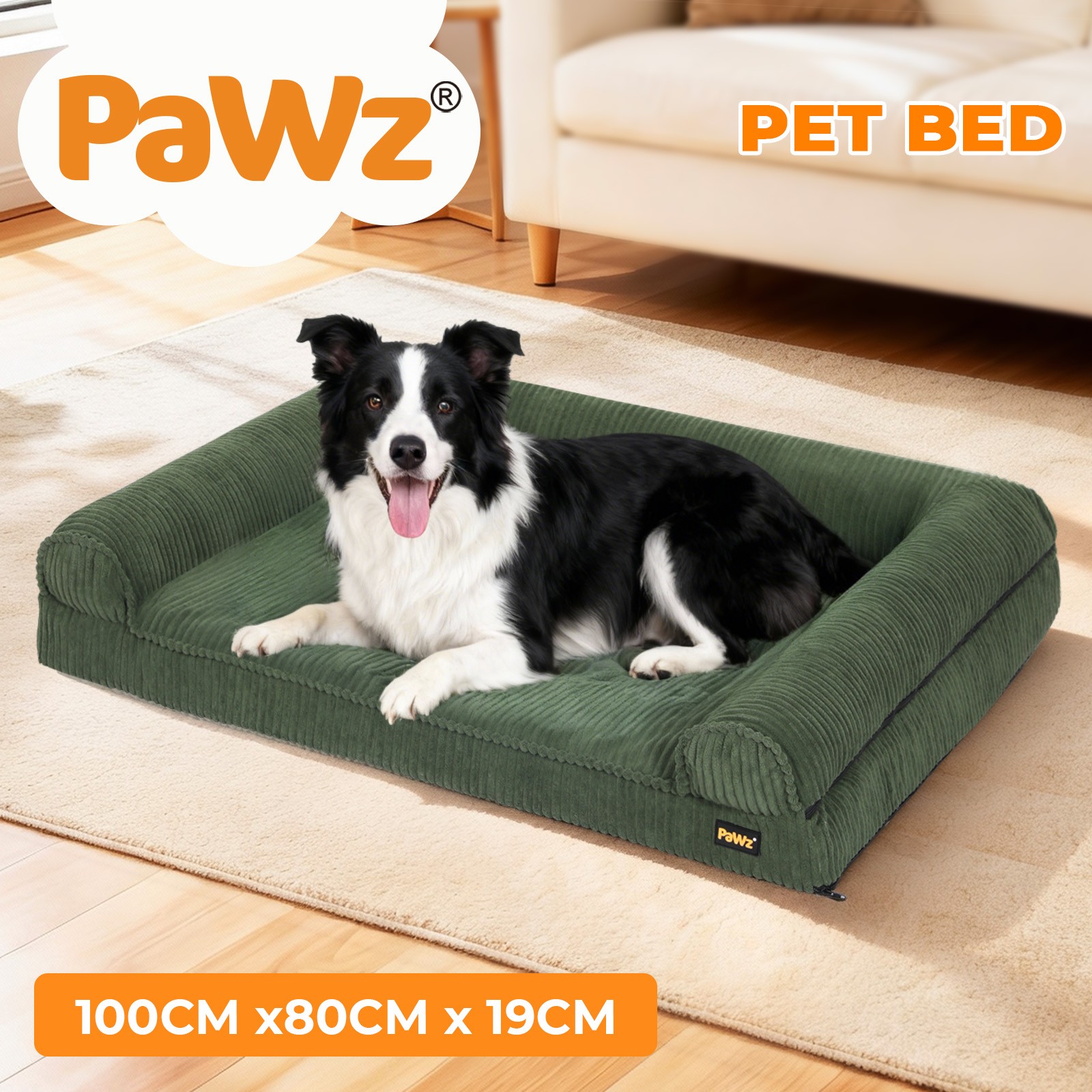 Pawz Orthopedic Dog Bed Mat Non Slip Sofa Cushion XL Washable Removable