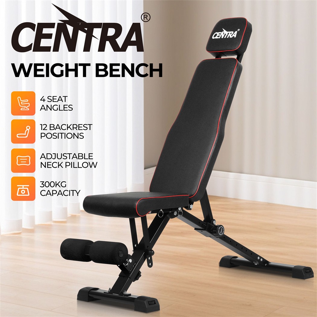 Centra Adjustable Weight Bench Foldable Flat Incline Decline Sit-up Steel