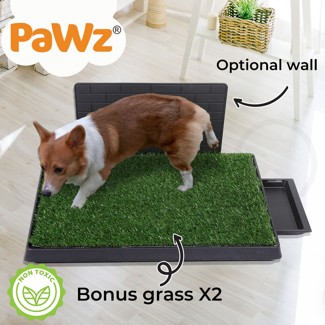 Pawz Indoor Dog Pet Grass Potty Training Portable Toilet Tray Turf Jumbo Breeds