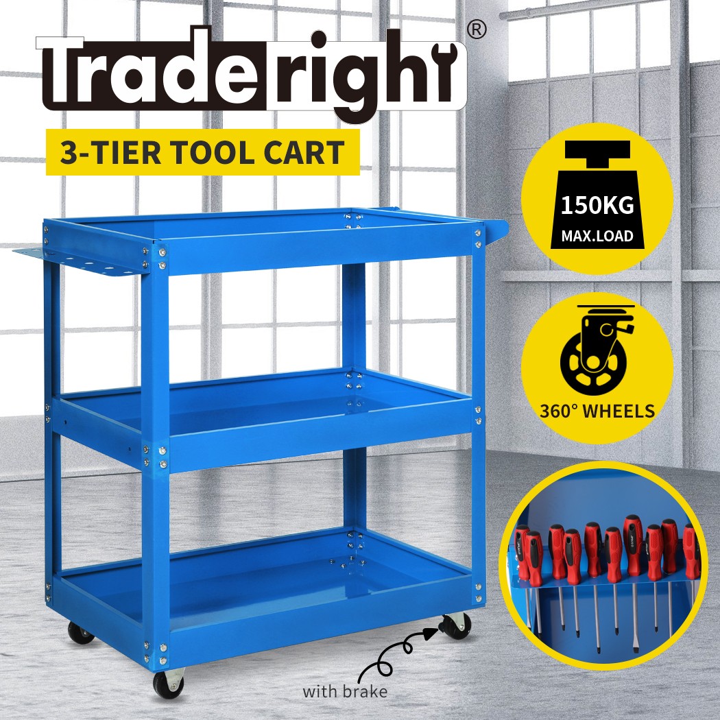 Traderight Tool Trolley Toolbox Workshop Garage Storage Organizer 150KG 50kg