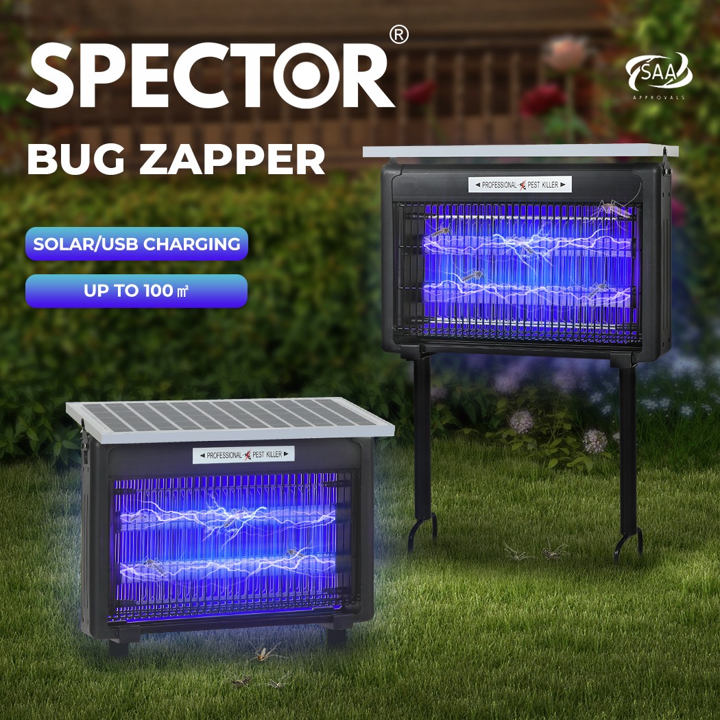 SPECTOR Solar USB Bug Zapper Mosquito Fly Wasp Insect Killer Lamp 8W