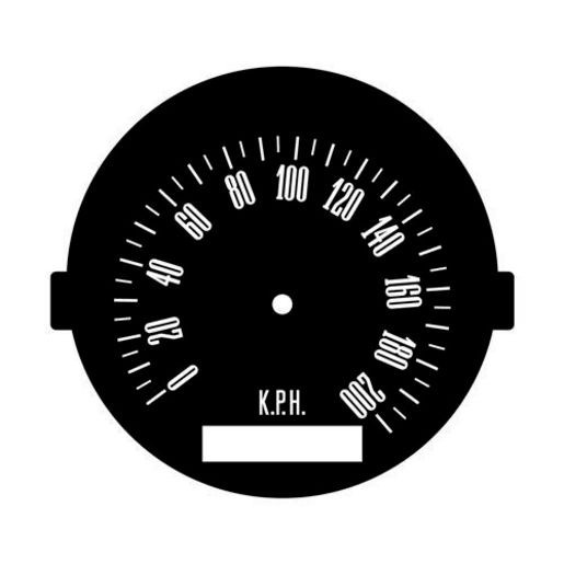 RSP Decal Metric Speedo Conversion 120 MPH to 200 KPH Falcon XW XY - GD2001D