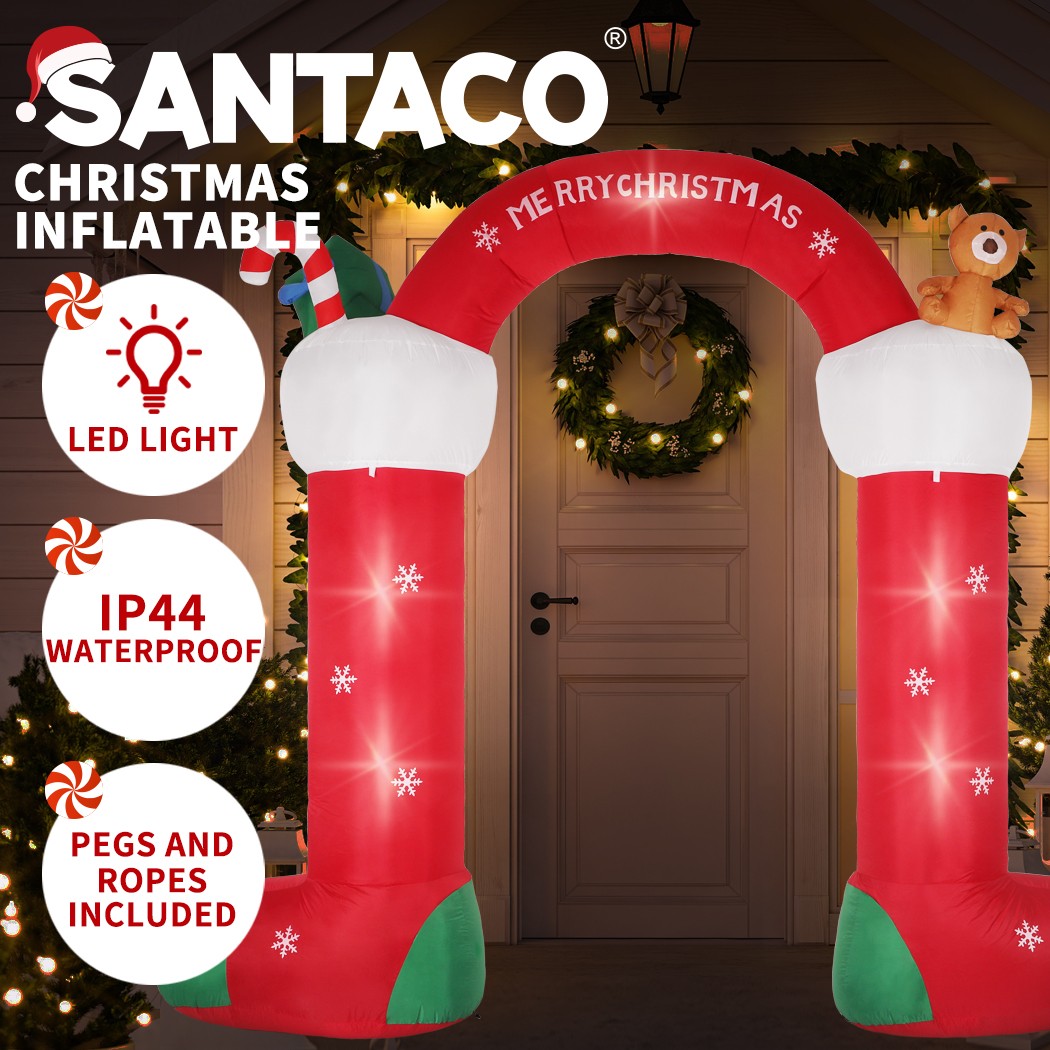 Santaco Giant Christmas Inflatable 3m Outdoor Decoration 21 Light Waterproof