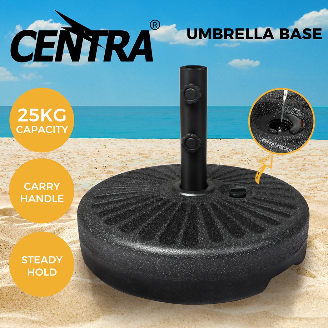 Centra Outdoor Umbrella Base Sand/Water Pod Patio Beach Stand 50cm Black 48mm