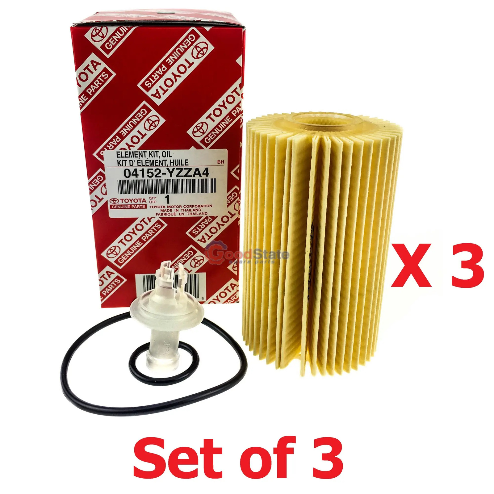 Genuine Toyota LandCruiser VDJ200 1VD 4.5 Diesel V8 Oil Filter Pack x3