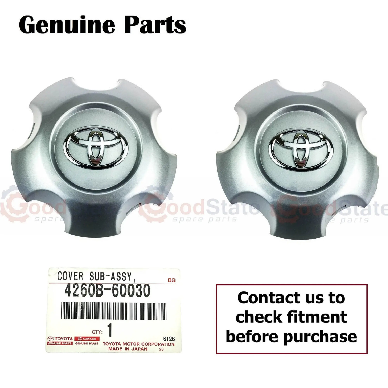 Genuine Toyota LandCruiser 200 Series VDJ UZJ Wheel Rim Centre Hub Cap x2