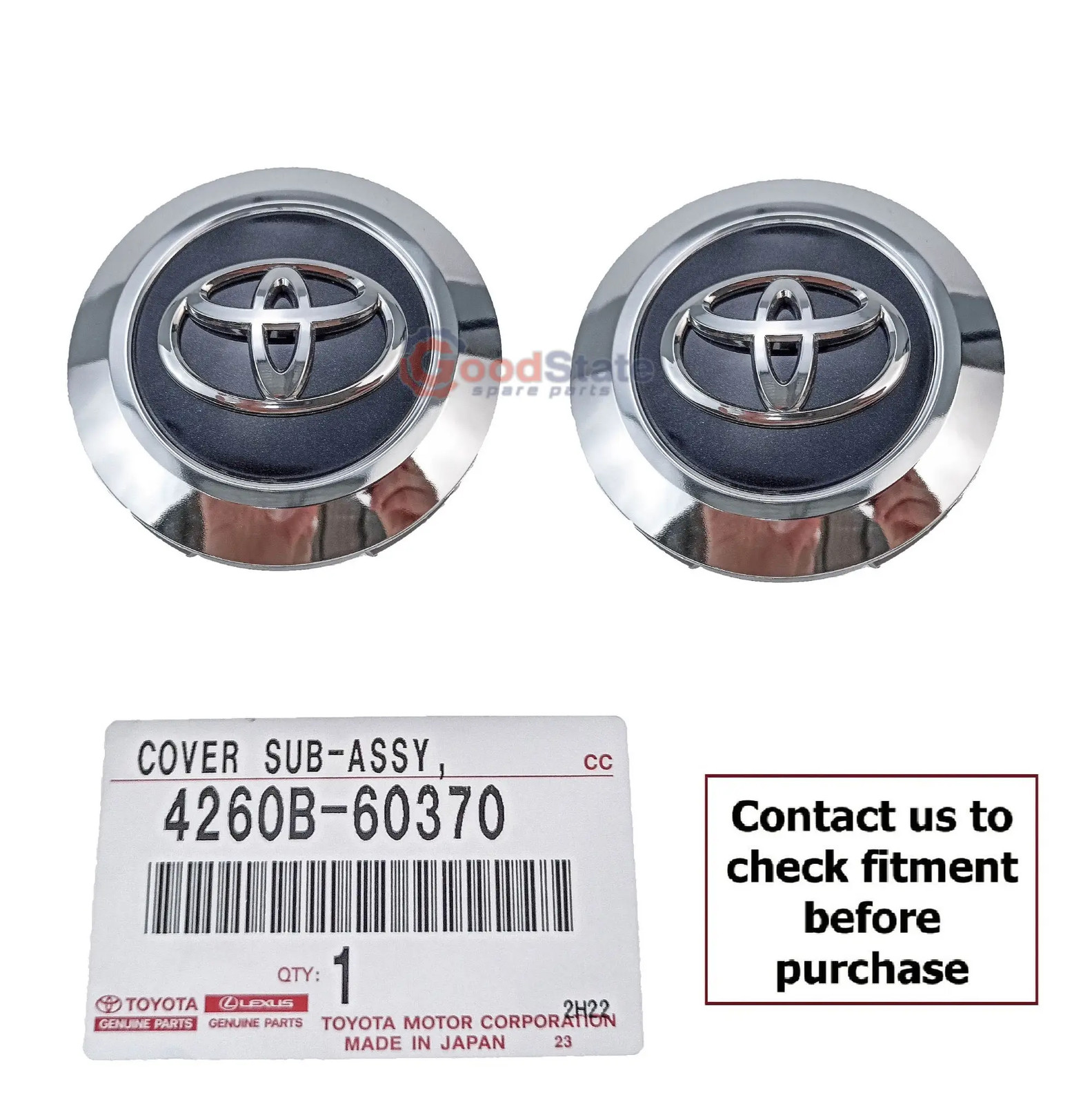 Genuine Toyota LandCruiser VDJ200 Wheel Rim Cover Hub Cap x2 4260B60370