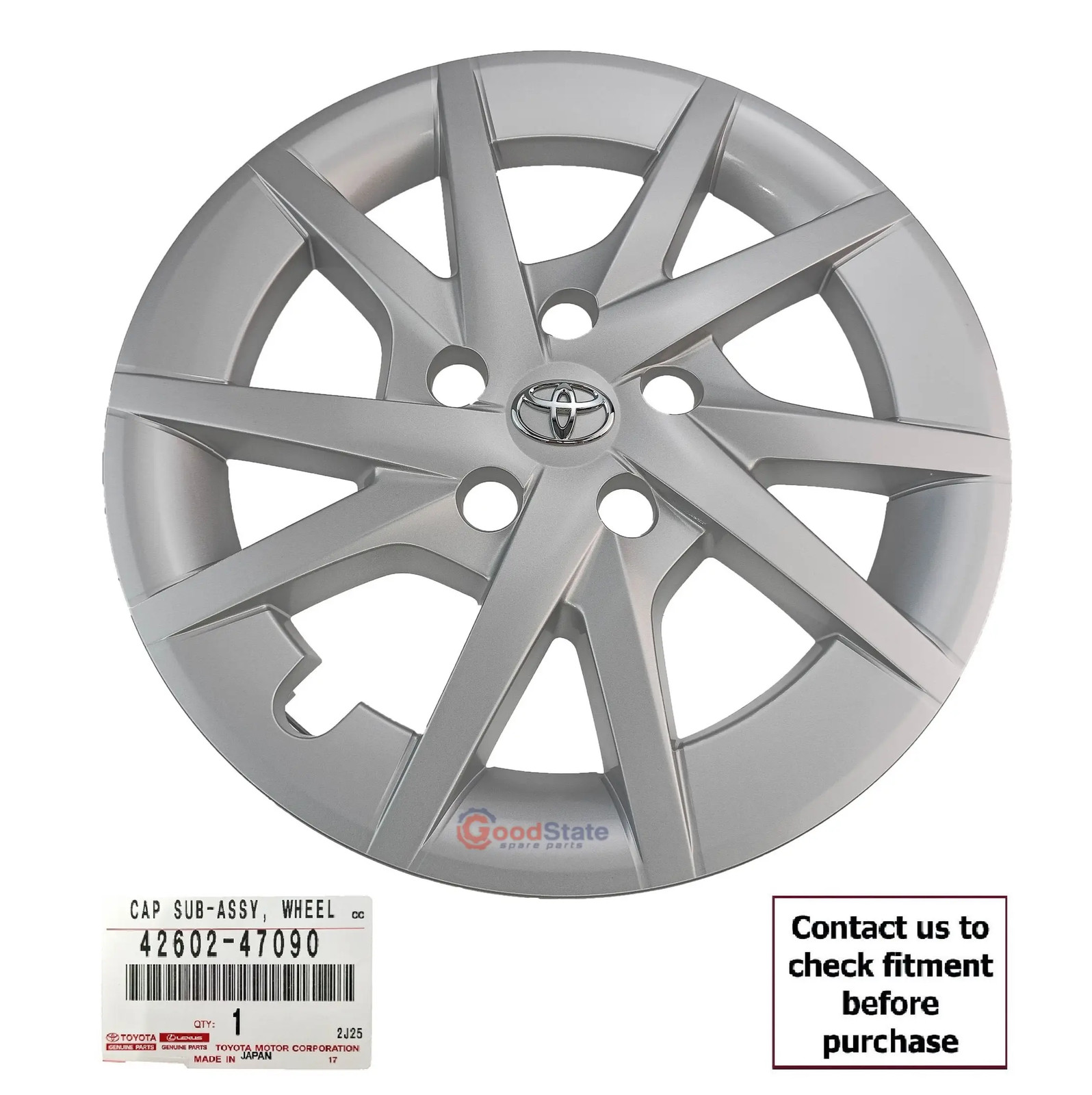Genuine Toyota Prius ZVW40 ZVW41 16 Inch Wheel Cover Hub Cap 42602-47090