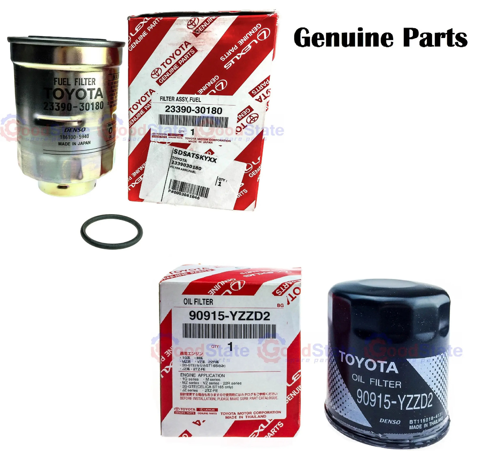 Genuine Toyota Prado 150 120 Series KDJ 1KD 3.0 Diesel Oil Fuel Filter Pack