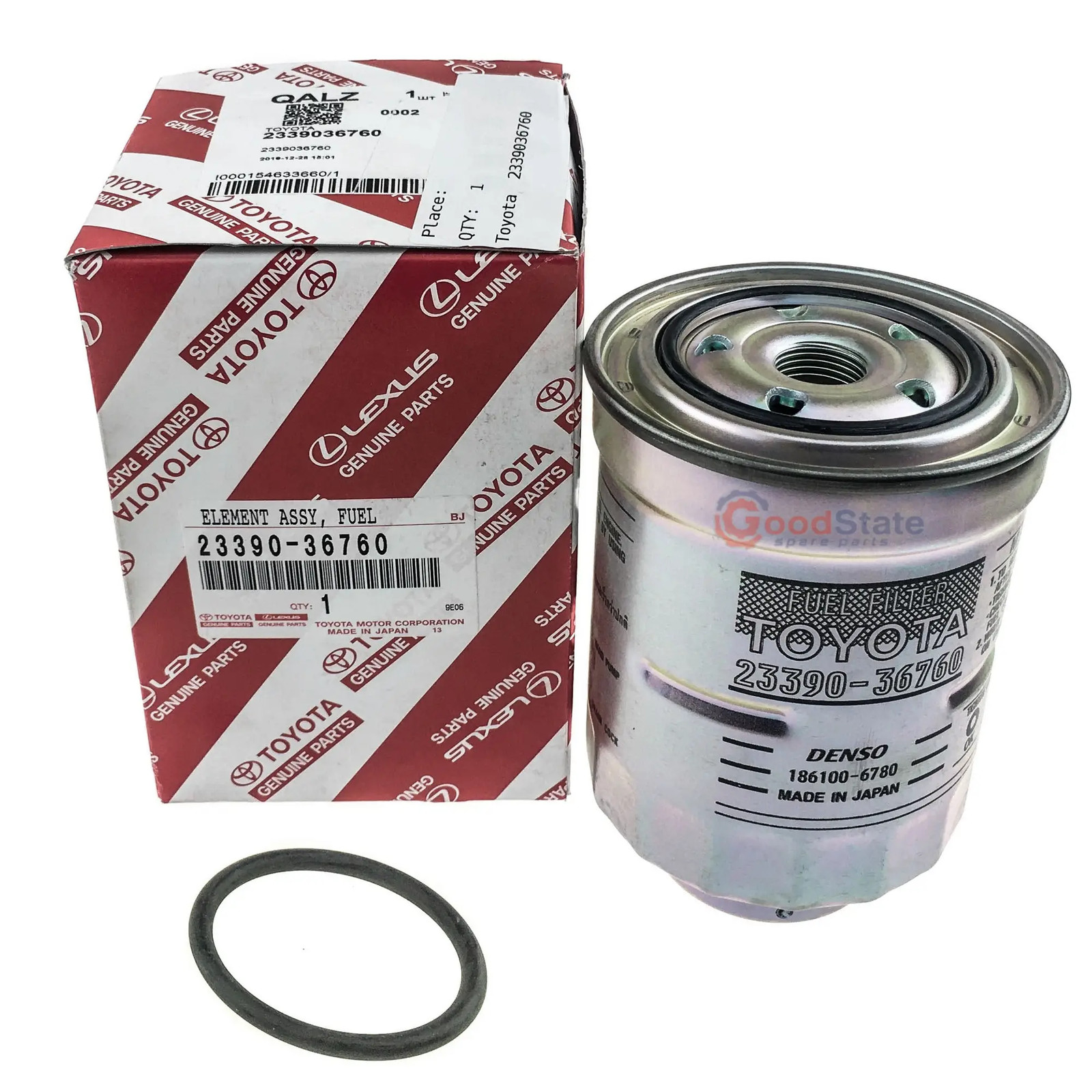 Genuine Toyota Prado 150 Series KDJ 1KD 3.0 Diesel Fuel Filter 23390-36760