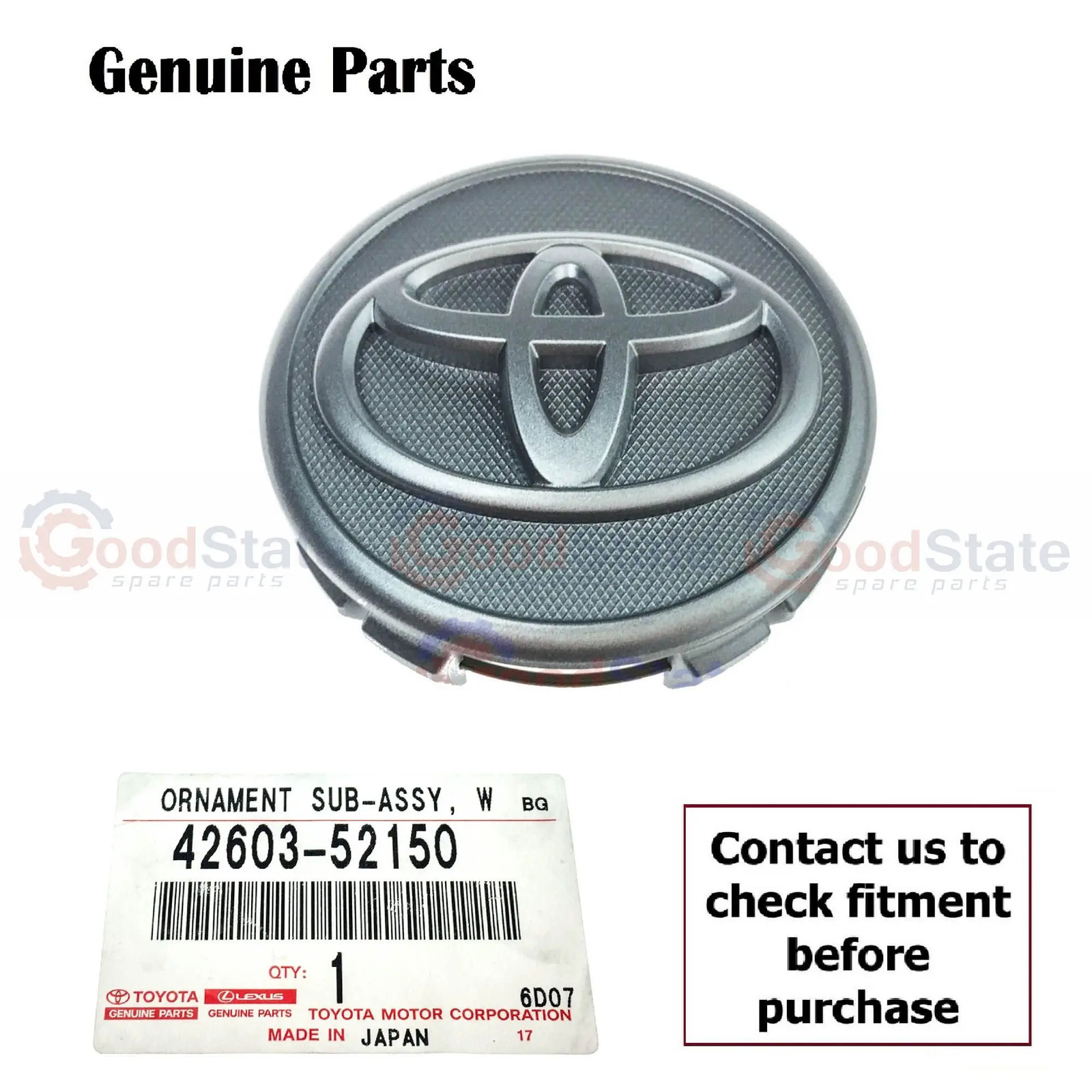 Genuine Toyota Aqua NHP10 Belta SCP92 NCP96 Wheel Rim Cover Hub Cap 42603-52150