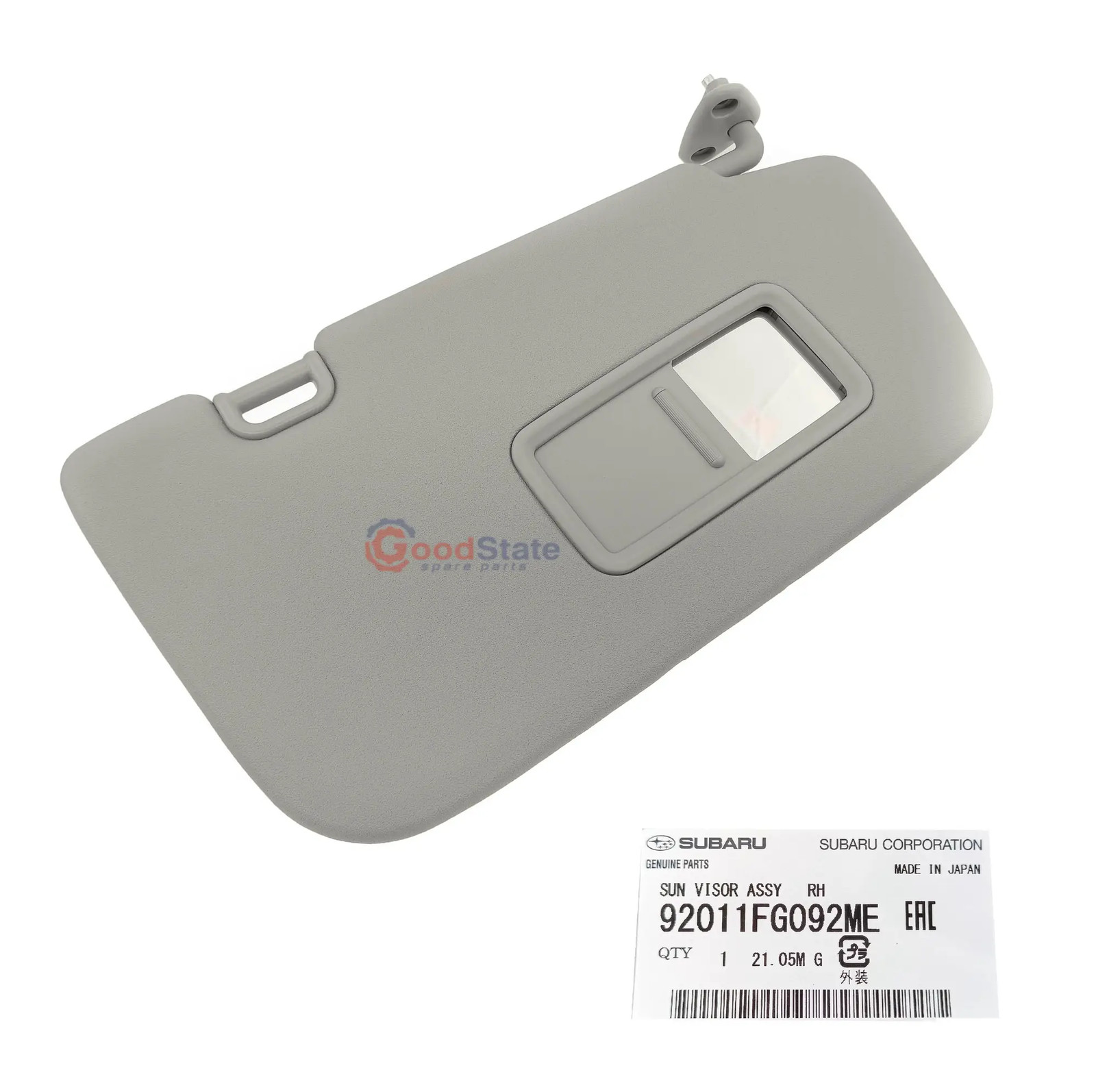 GENUINE Subaru Impreza WRX 2008-2014 Right RH Sun Visor 92011FG092ME