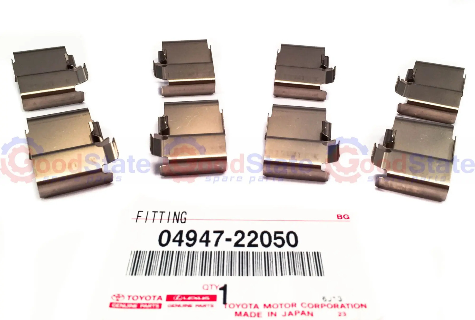 Genuine Toyota Prado 150 120 90 Series Rear Brake Disc Clip Set 04947-22050