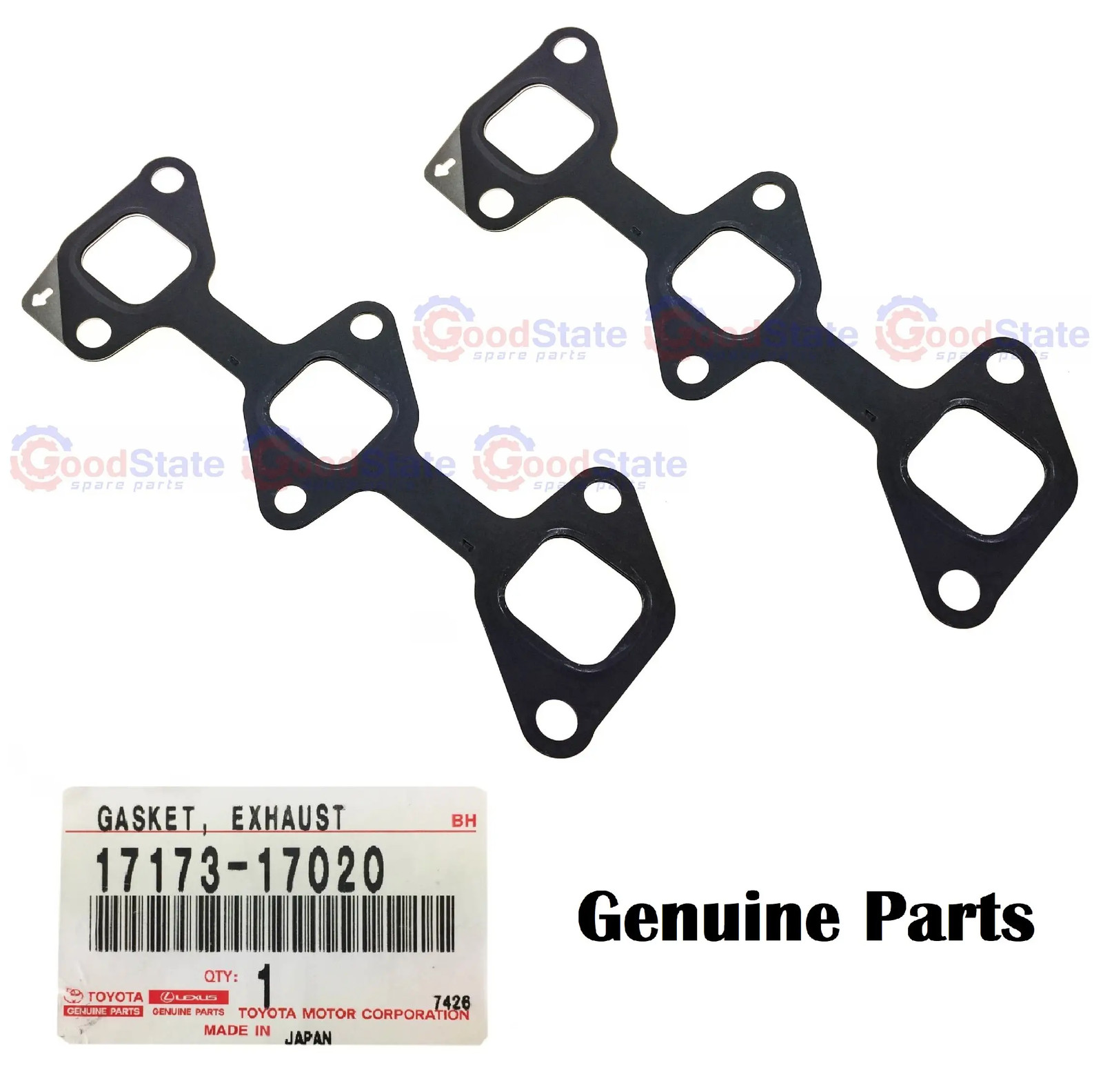 Genuine Toyota LandCruiser HDJ100 1HD FTE 4.2 Diesel Exhaust Manifold Gasket x2