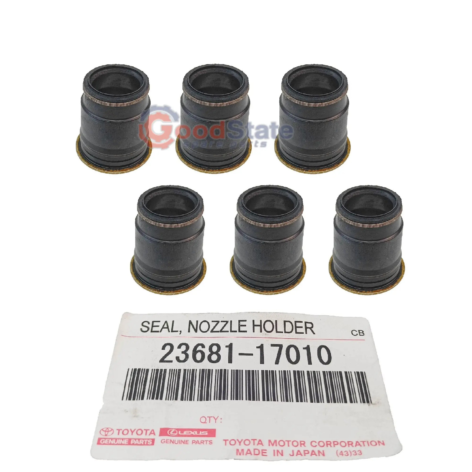 Genuine Toyota LandCruiser HDJ100 1HD FTE Fuel Injector Nozzle Holder Seal x6