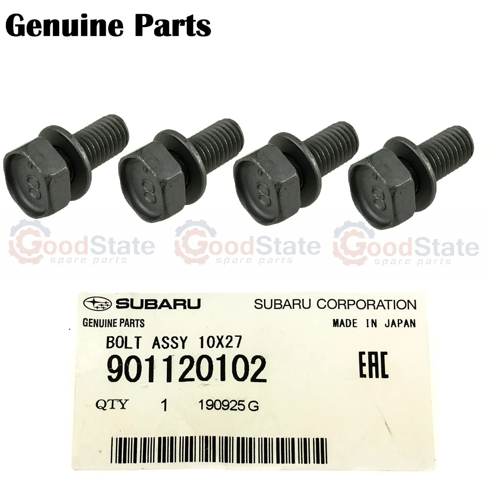 GENUINE Subaru WRX STi Brembo Rear Brake Caliper Mounting Bolt x4 901120102