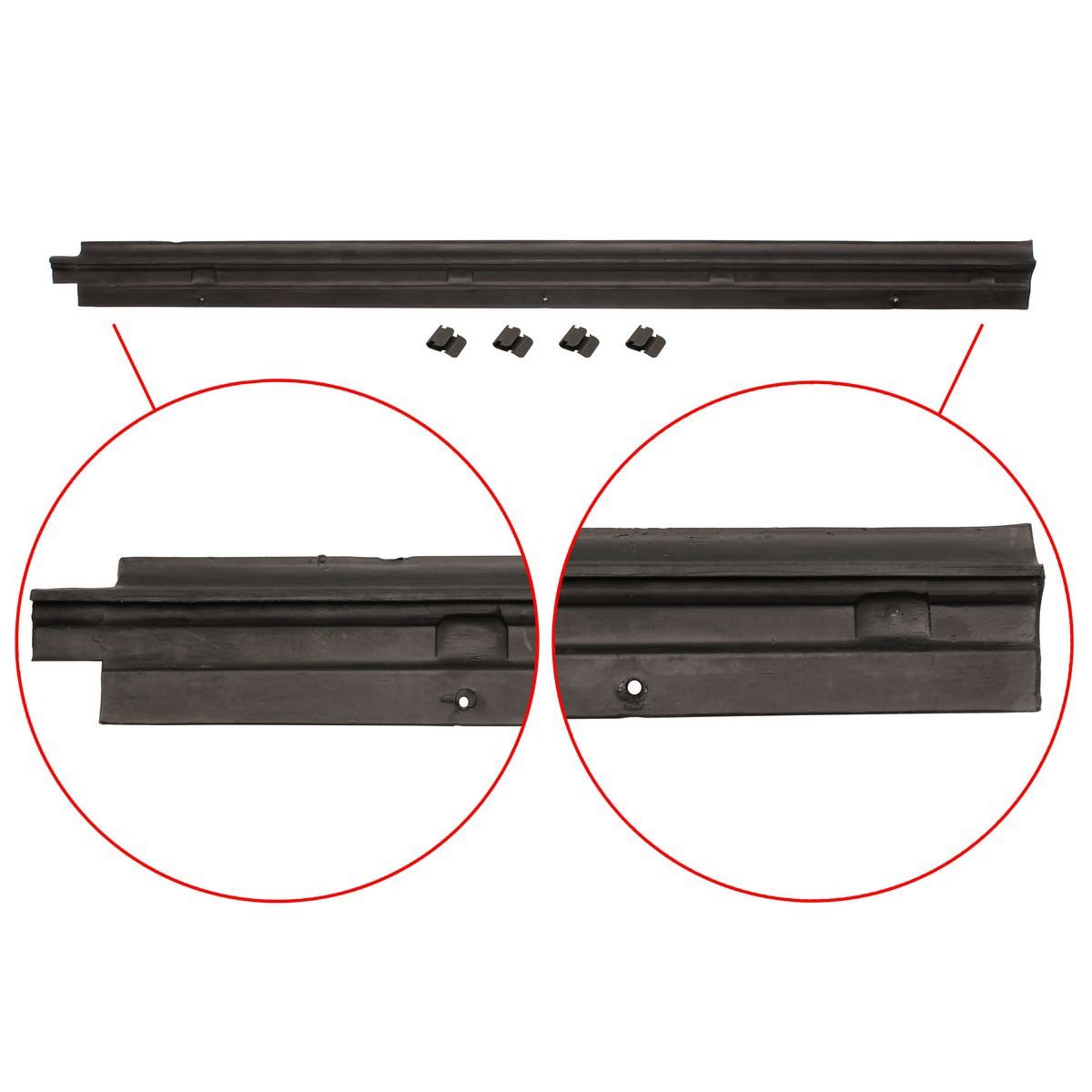 Rare Spares - Door Belt LC LJ Coupe Left Hand Front Outer - RDB1019 Auto Part