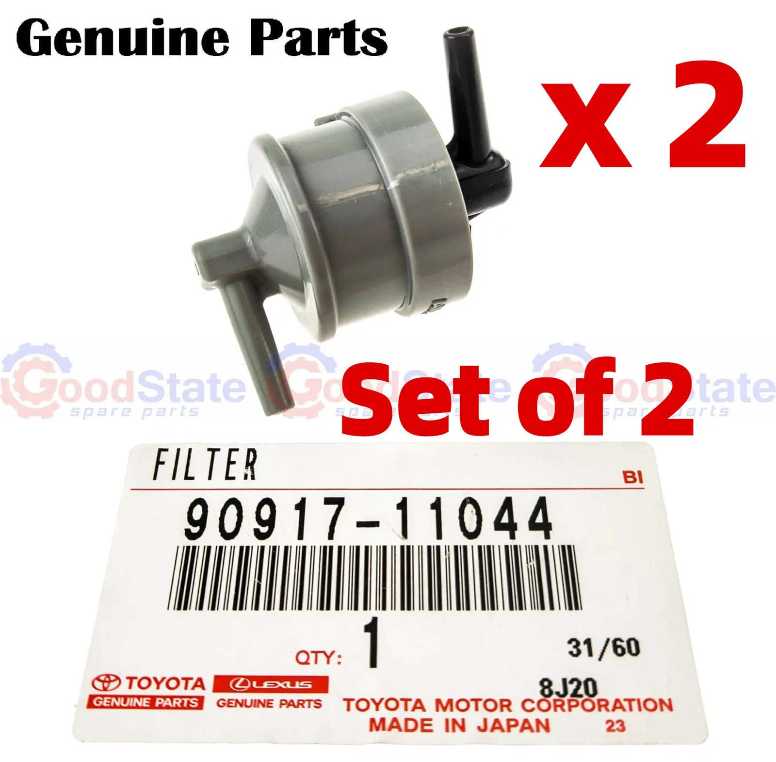 Genuine Toyota Hilux KUN35 KUN26 KUN25 1KD 2KD MAP Sensor Separator Filter x2