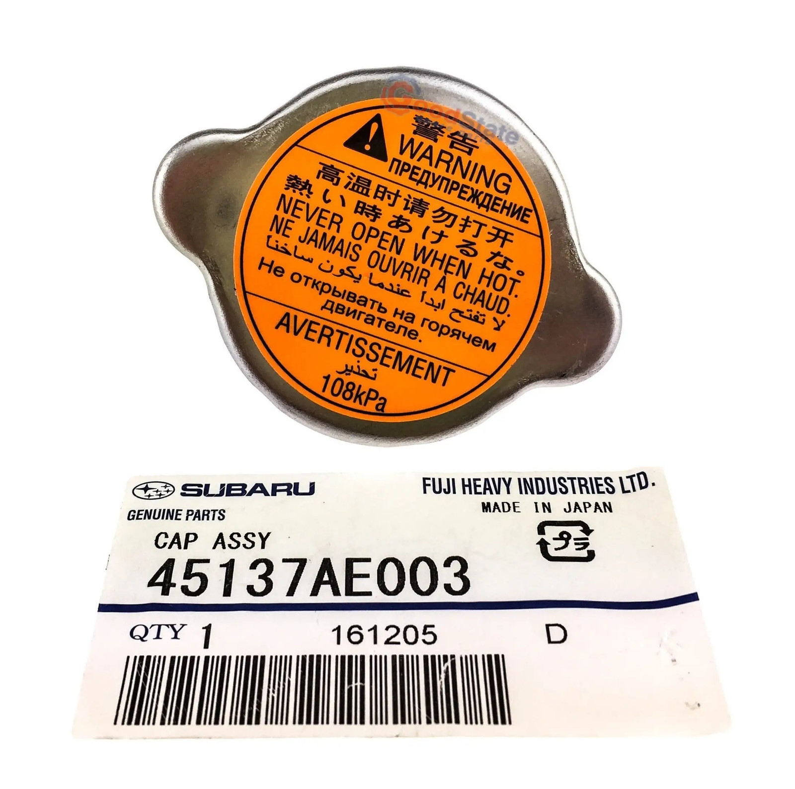 GENUINE Subaru 45137AE003 Standard Radiator Cap Forester Outback Impreza WRX STI