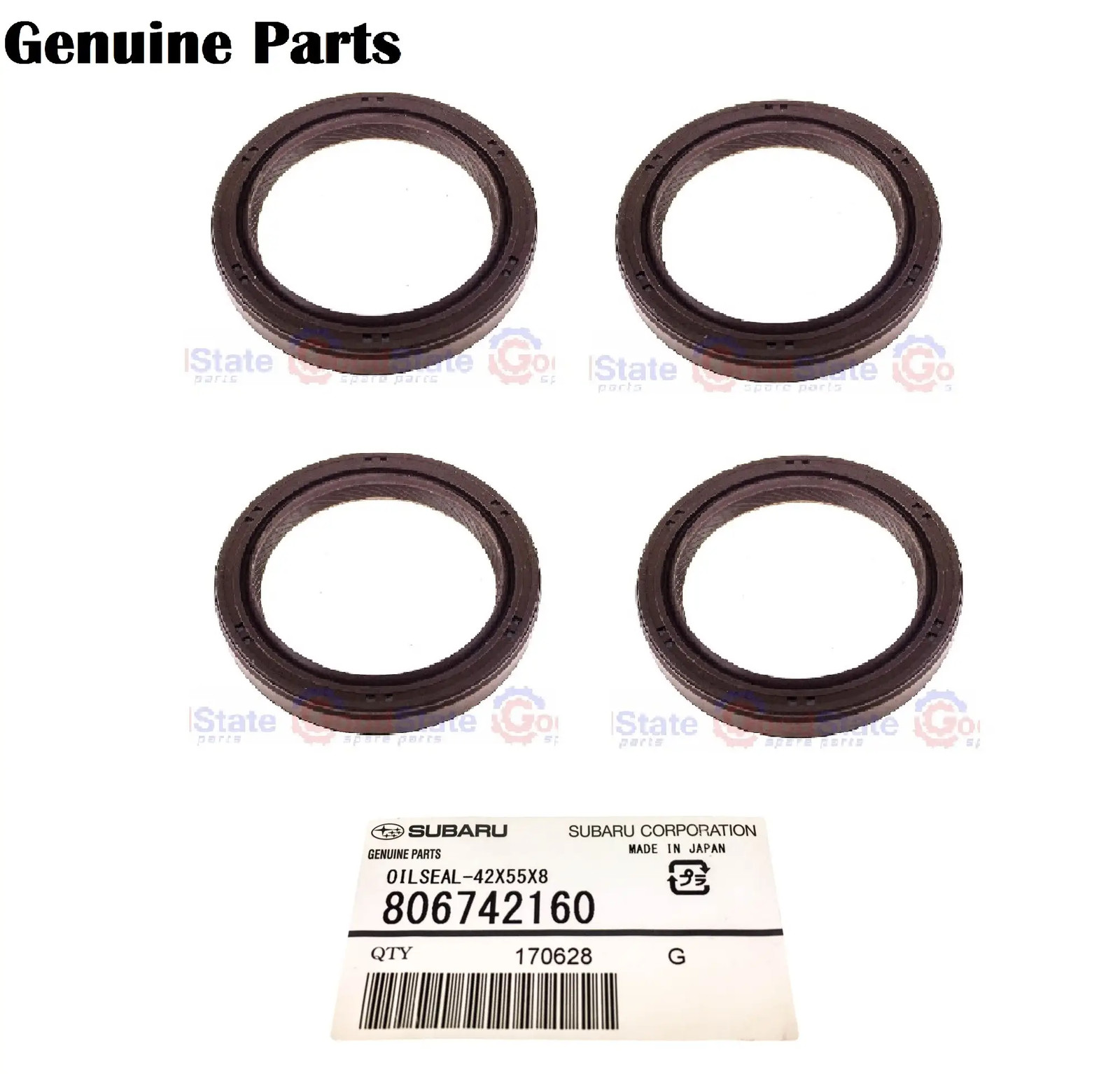 GENUINE Subaru Imreza WRX STi 01-07 Intake Exhaust Camshaft Seal Set x4