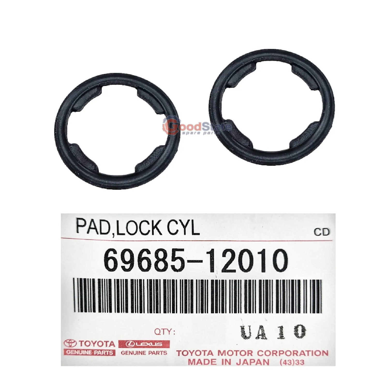 Genuine Toyota Corolla Lock Cylinder Pad x2 TE37 TE31 KE71 KE70 KE50 GS5597