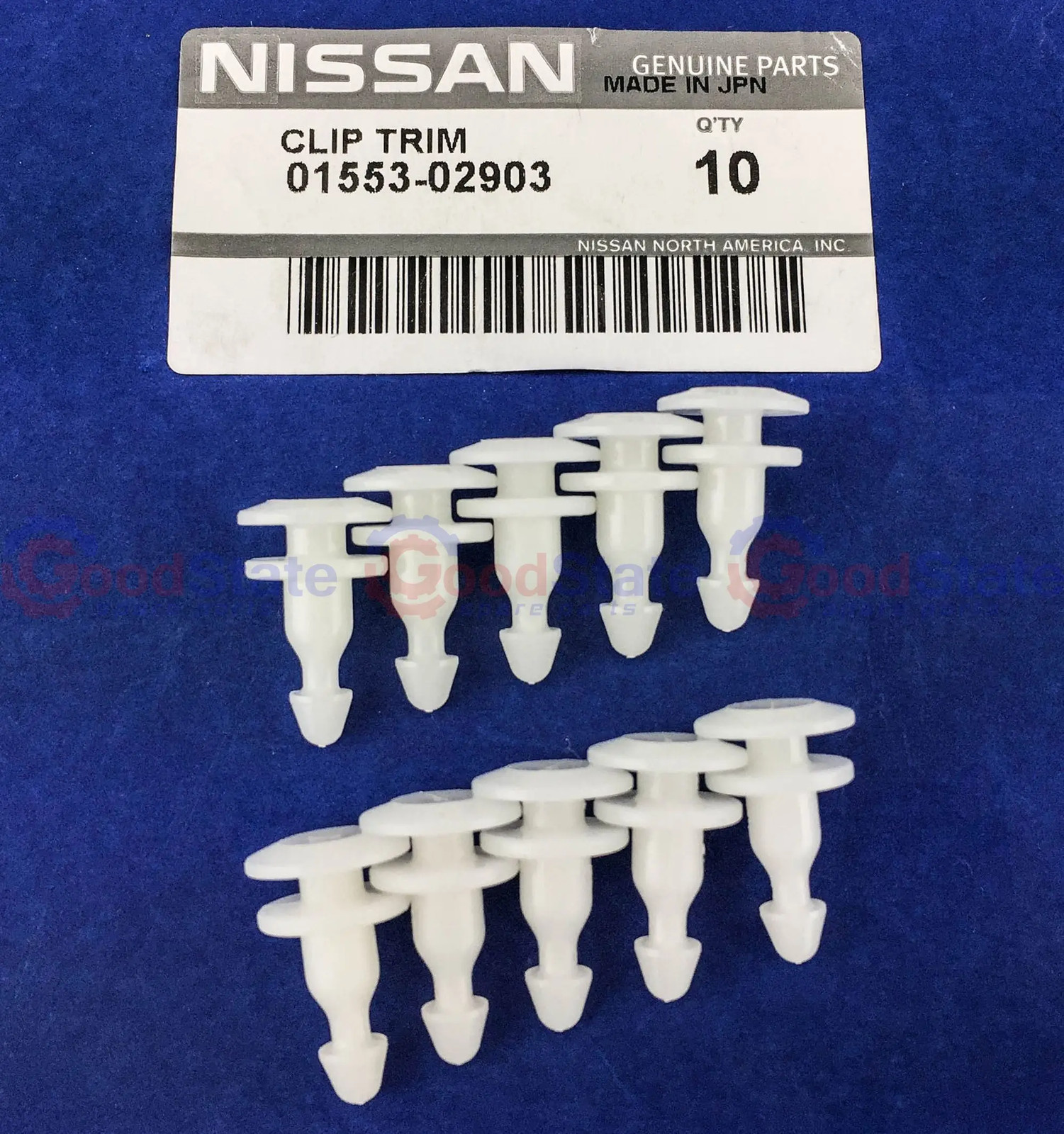 Genuine Nissan Patrol GU Y61 Navara D22 Flare Clip Front Rear White 10pcs