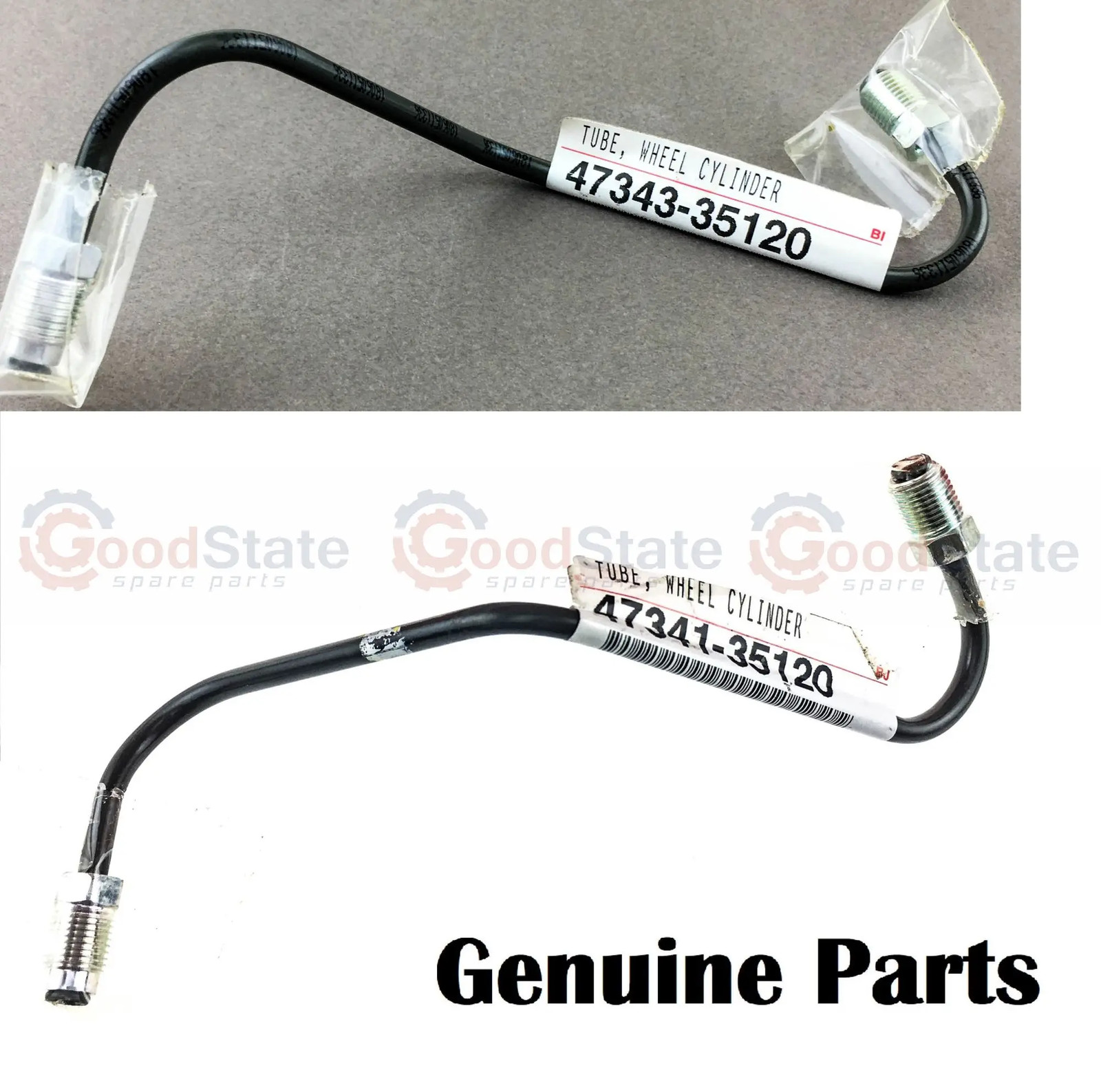 Genuine Toyota Hilux Front RH & LH Steel Brake Pipe Tube GS4568 Kit 47343-35120