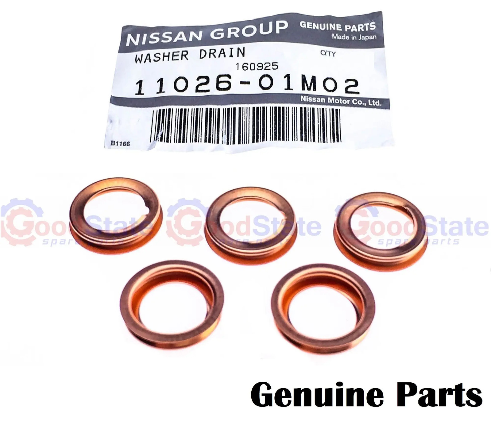 Nissan Genuine Trail T30 T31 T32 350Z Z33 370Z Z34 M12 Sump Washer 5pcs GS392
