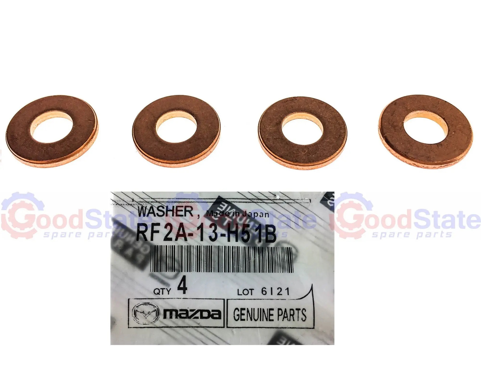 GENUINE Mazda 2 3 5 6 Common Rail Diesel Injector Washers Seals 4 RF2A13H51B