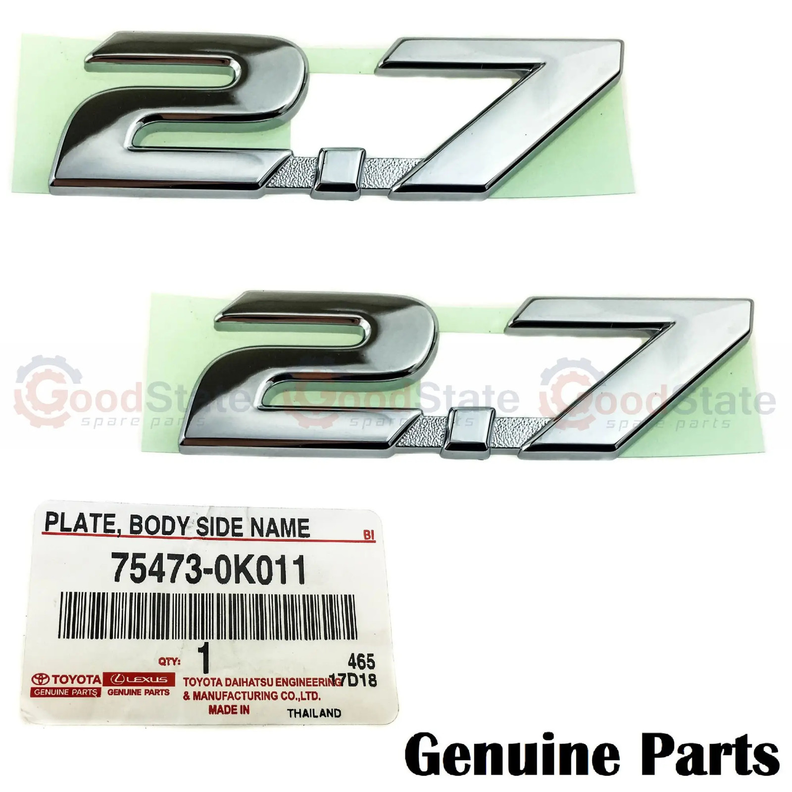 Genuine Toyota Hilux TGN36 TGN26 TGN16 Front Side Badge Emblem x2 75473-0K011