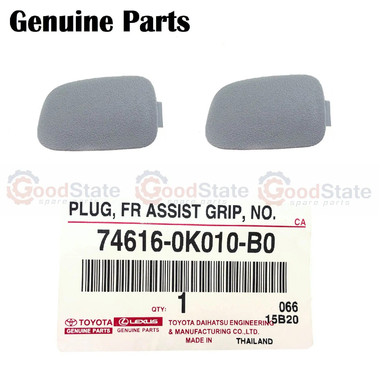 Genuine Toyota Hilux KUN26 KUN25 GGN25 Roof Grab Handle Screw Cover Grey x2