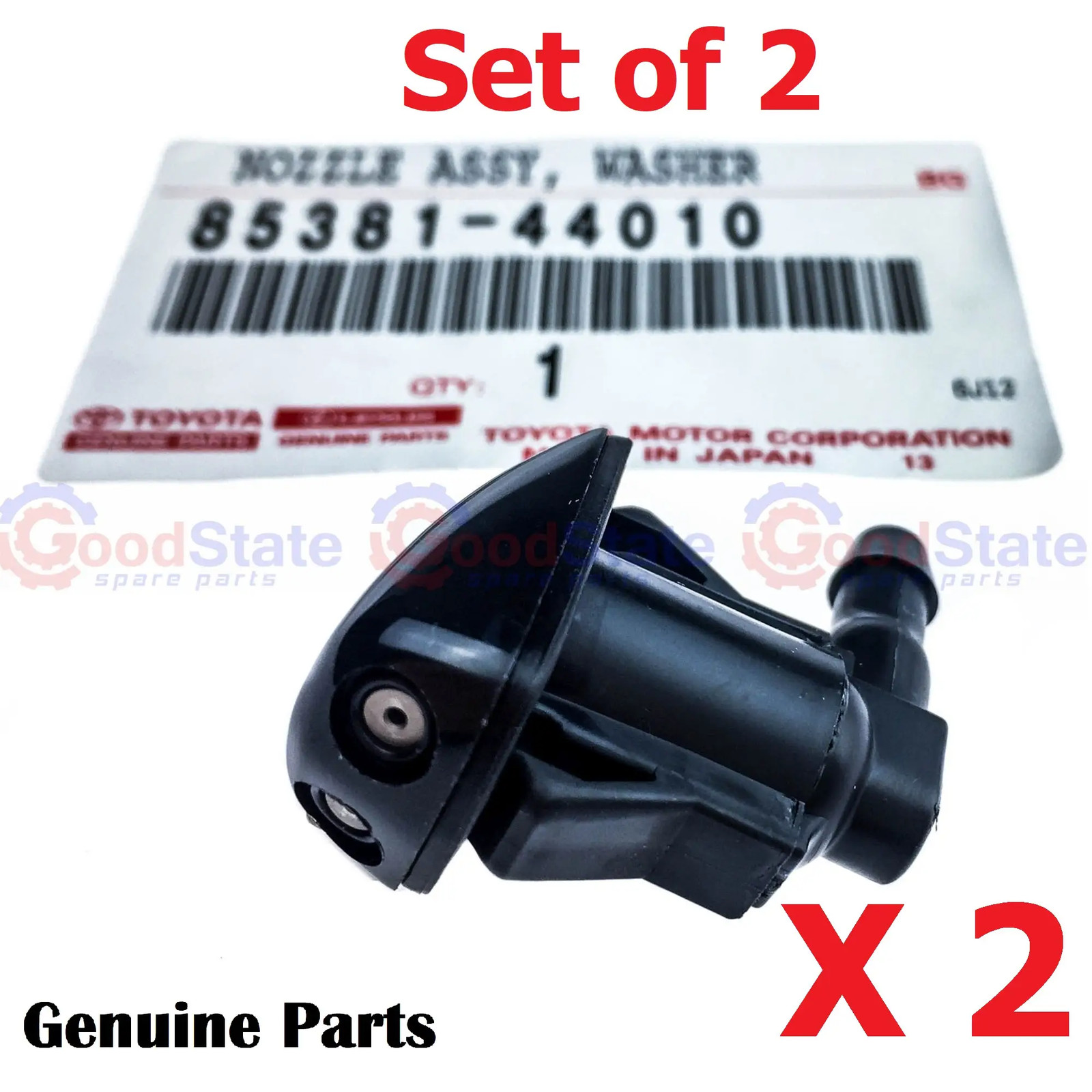Genuine Toyota Corolla ZZE123 ZZE122 ZZE121 Windscreen Washer x2 85381-44010