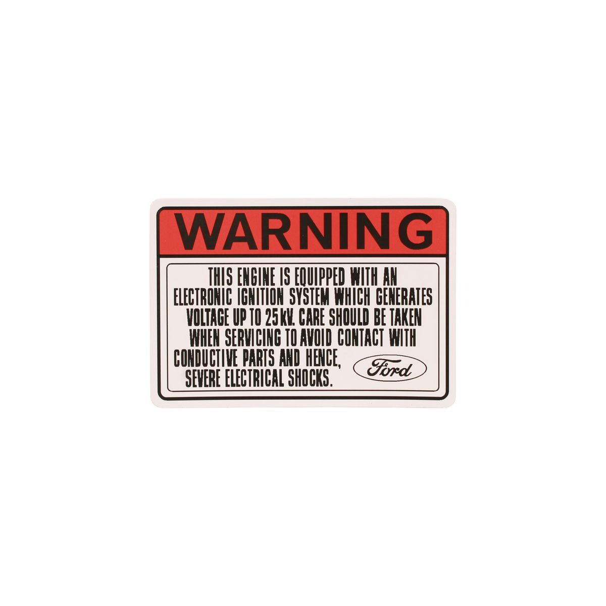 RSP Decal Electronic Ignition System Warning Falcon XC-XE Fairlane ZH-ZK - BD446