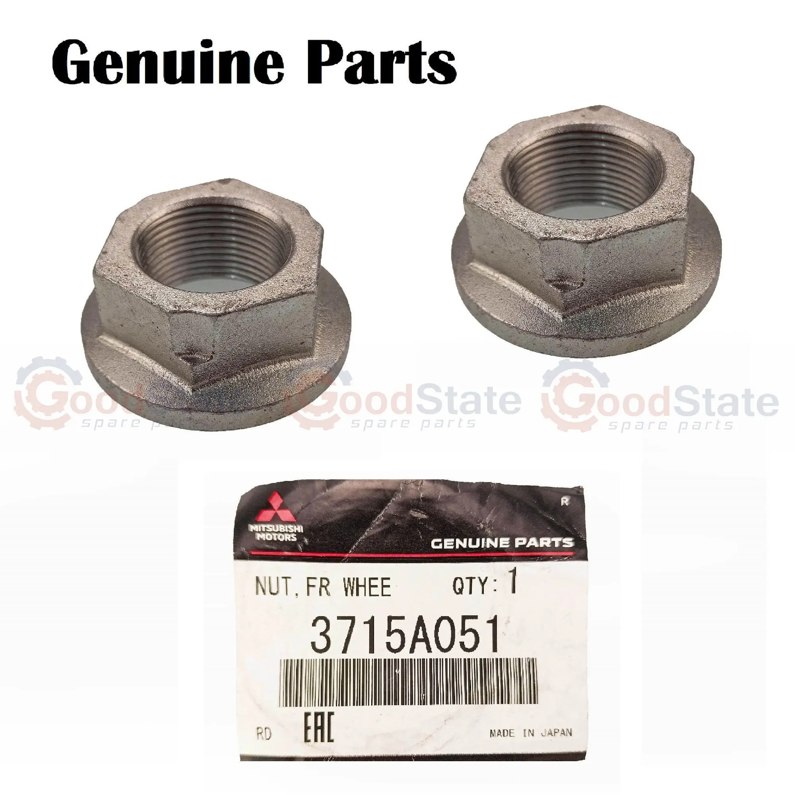 GENUINE Mitsubishi Pajero NS NT NW Axle Wheel Bearing Hub Nut x2 3715A051 GS5435
