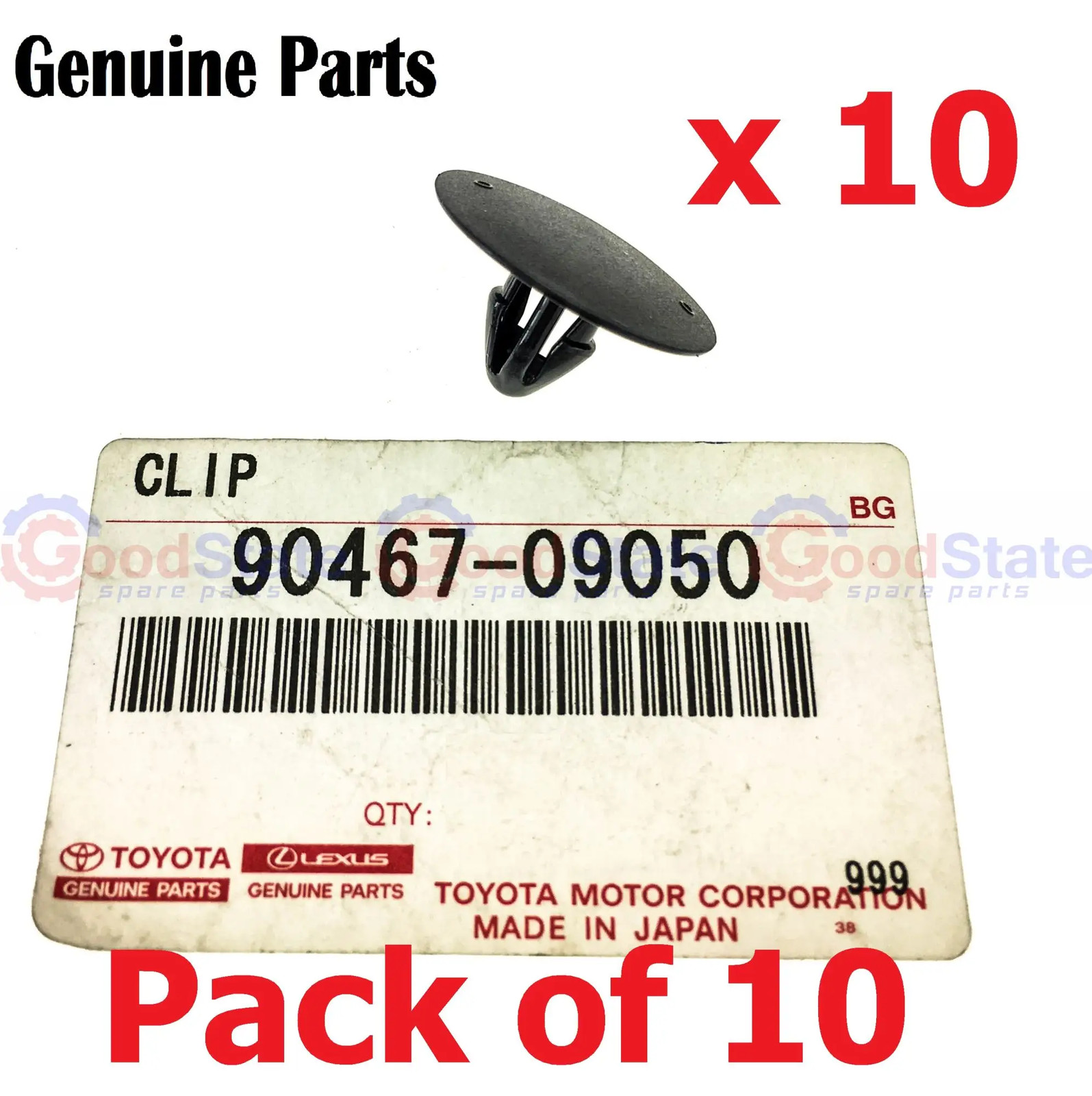 Genuine Toyota Bonnet Insulator Clip x10 9046709050 GS2998 LandCruiser