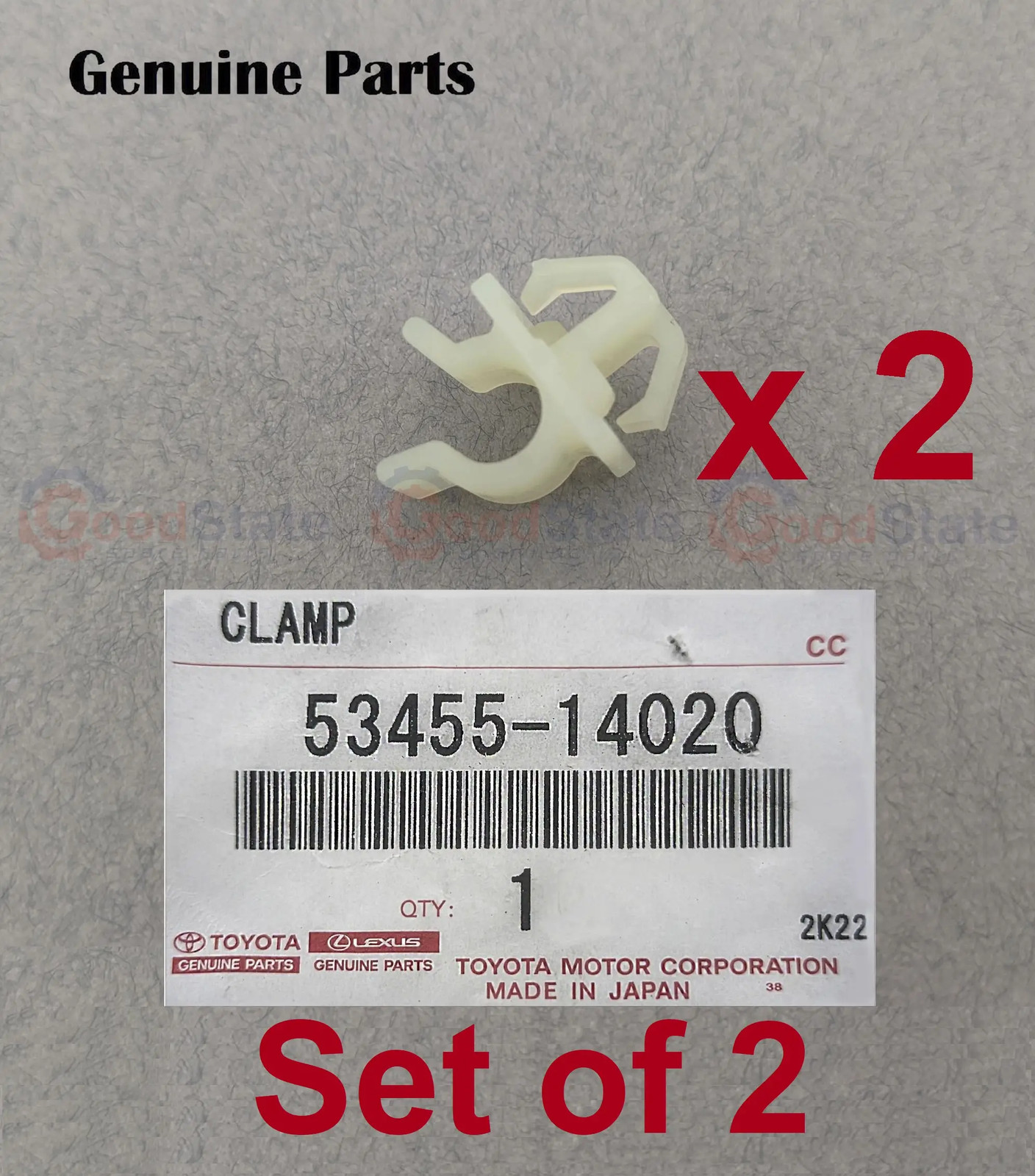 Toyota Genuine 4Runner Bonnet Support Holder Clip x2 RN106 RN101 LN66 LN65 LN61