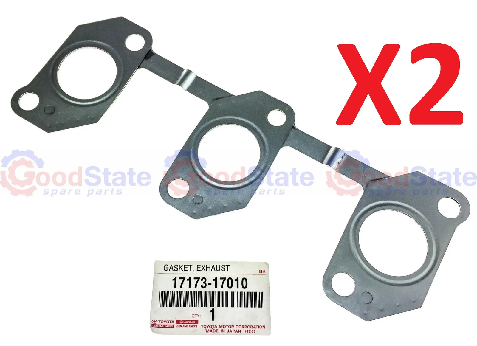 Genuine Toyota LandCruiser 80 100 105 Series 1HD 1HZ Exhaust Manifold Gasket x2
