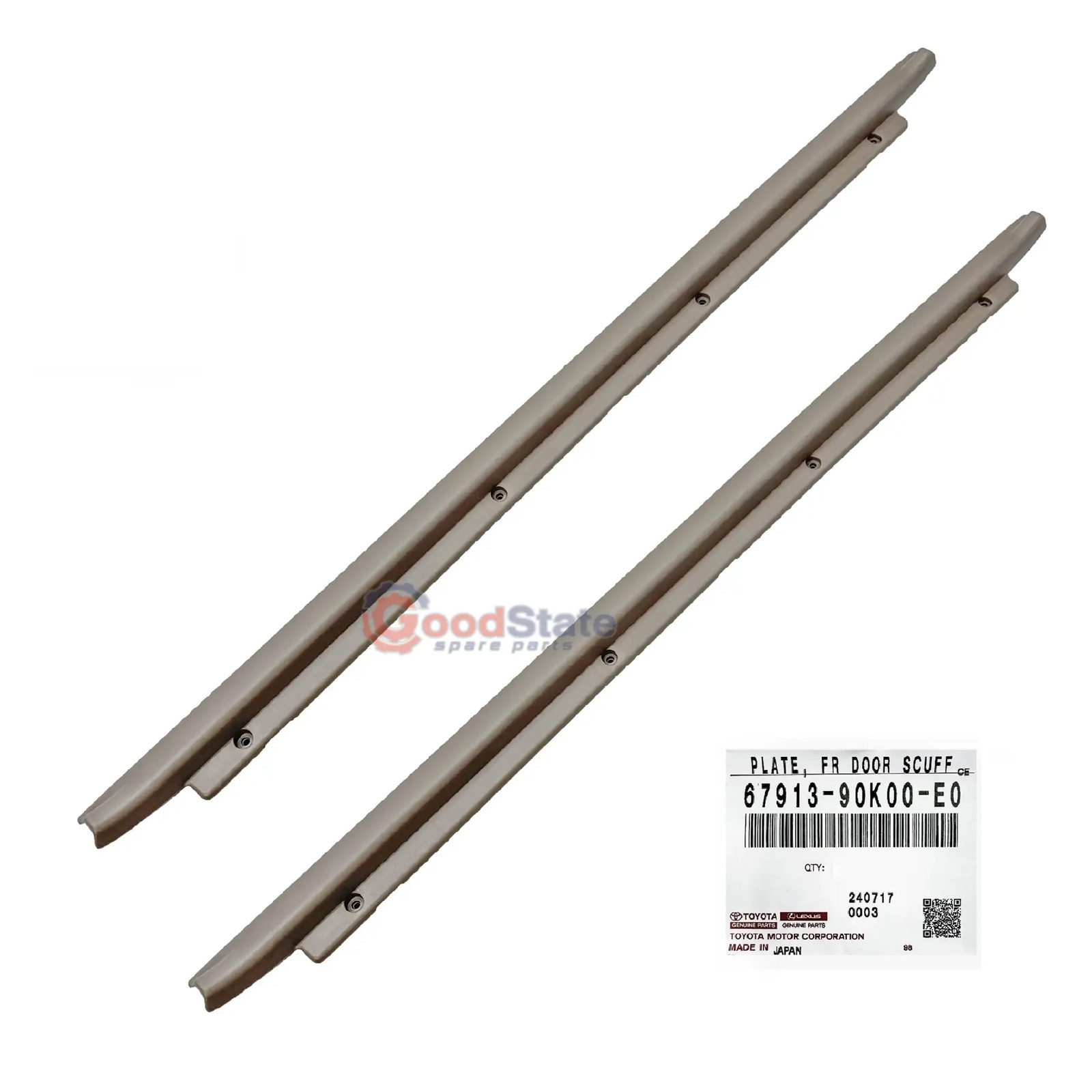 Toyota Genuine LandCruiser 70 75 78 79 Series Front Door Sill Scuff Plate Set