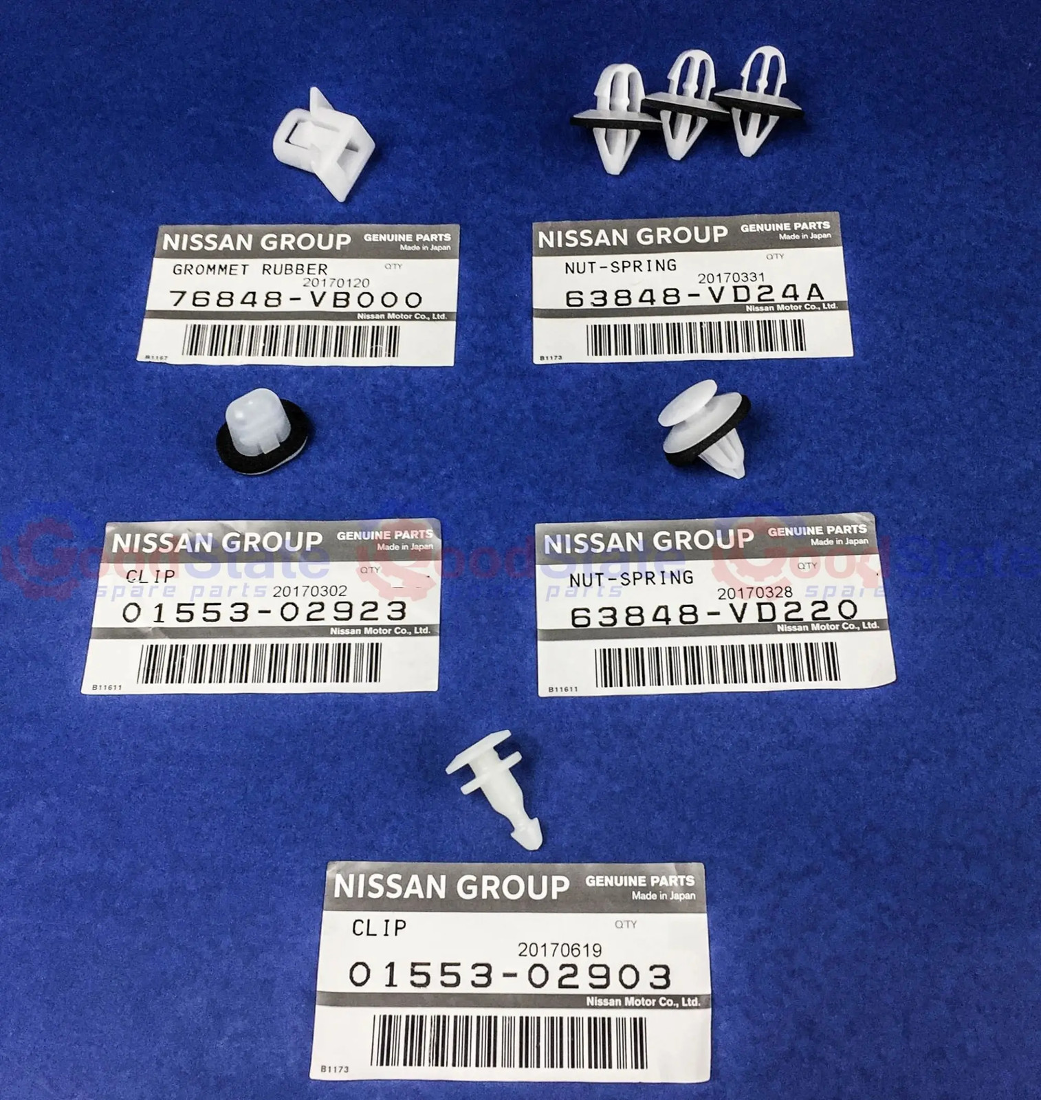 GENUINE Nissan Patrol Y61 GU4 Series 4 Rear Door Flare Full Clip Kit 01553 GS09