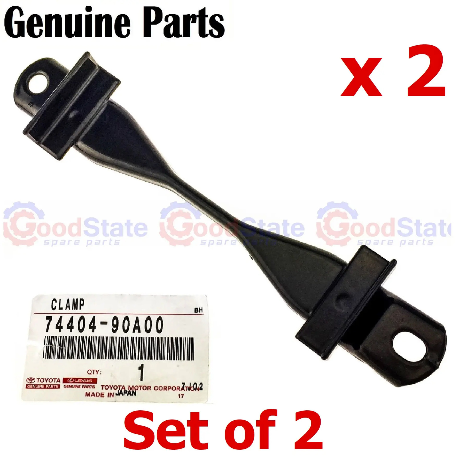 Genuine Toyota LandCruiser 60 Series Battery Hold Clamp x2 74404-90A00 GS4540
