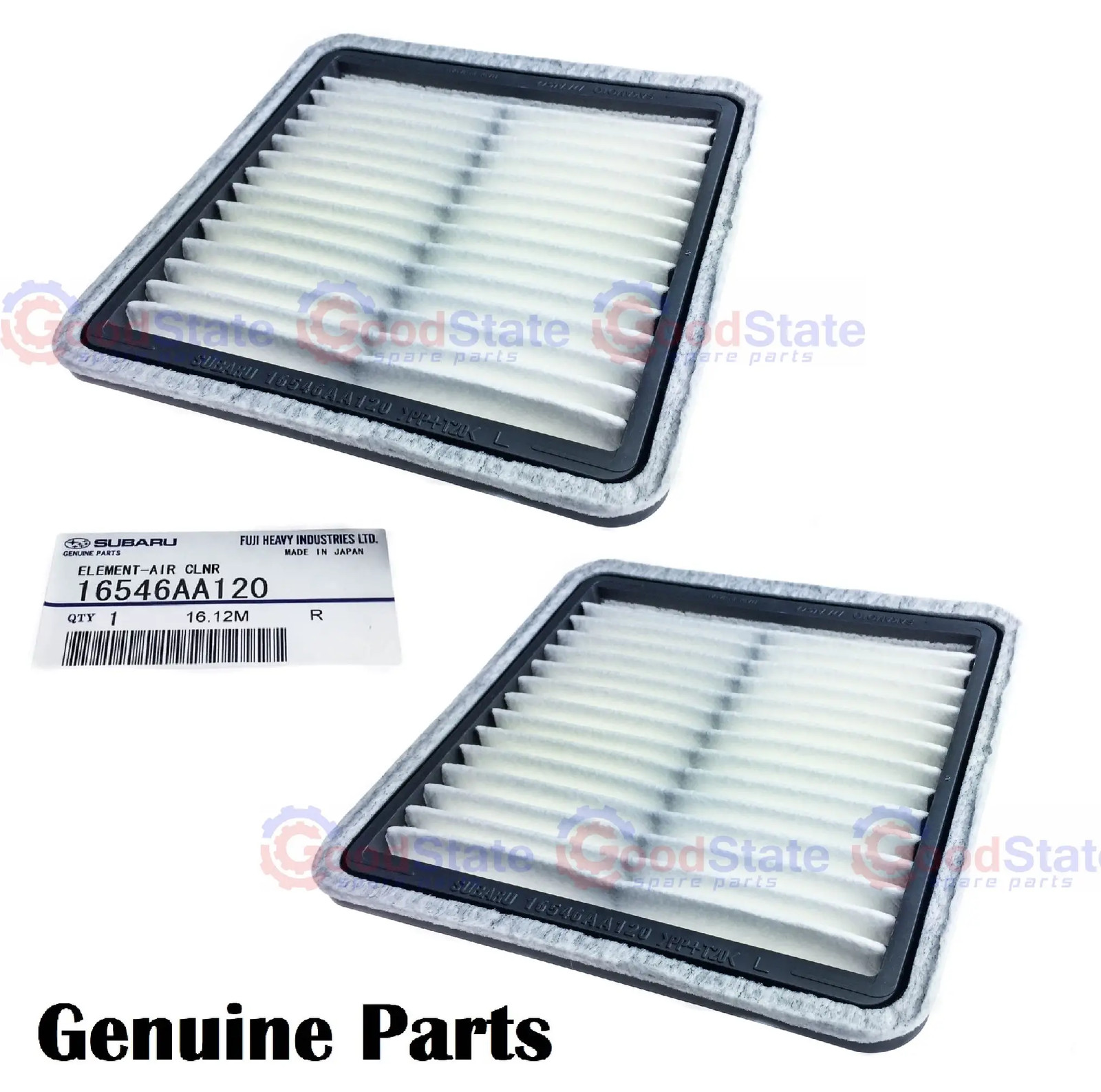 GENUINE Subaru 16546AA120 Intake Cleaner Filter x2 Liberty Outback 2006-2016
