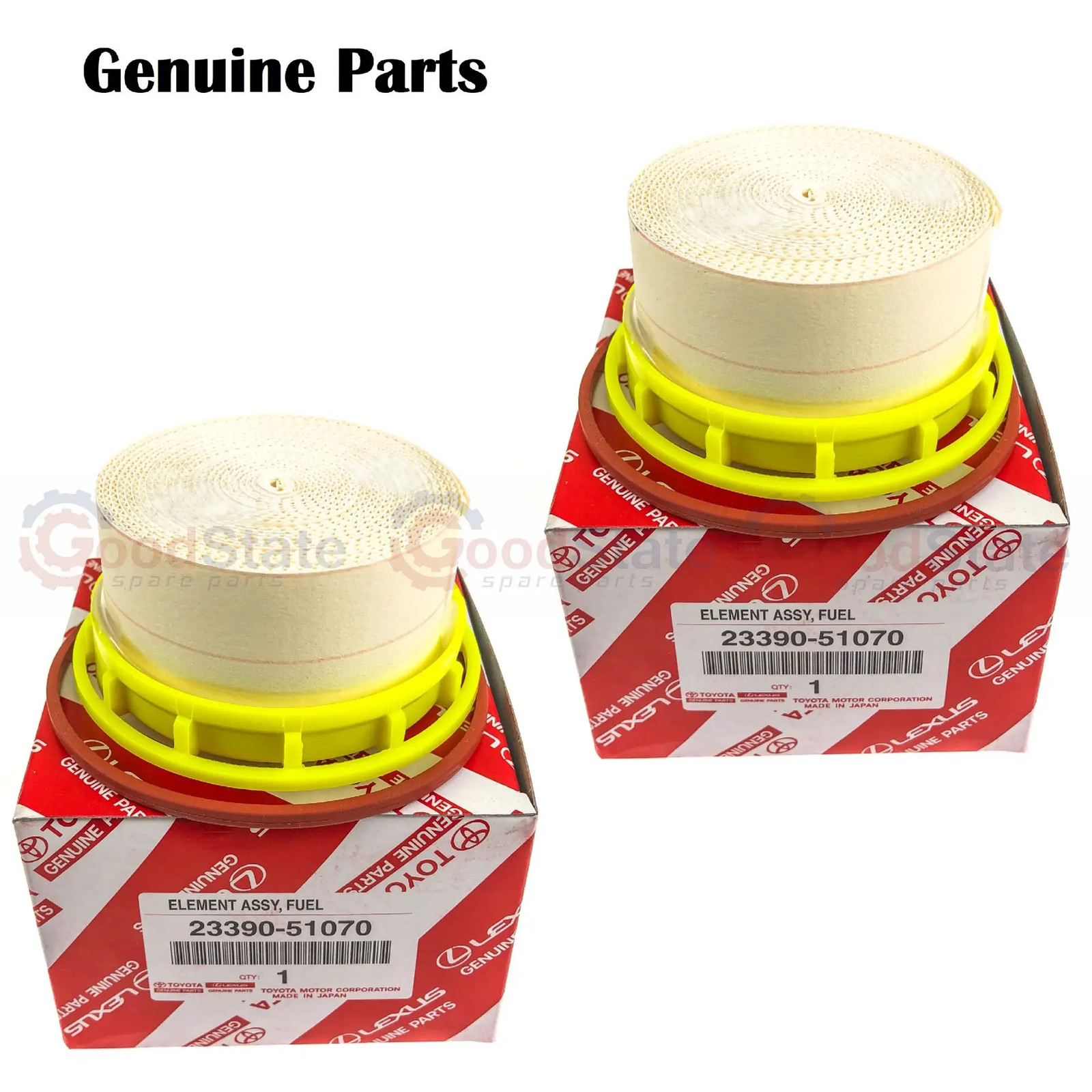 Genuine Toyota LandCruiser 200 Series 1VD 4.5 Diesel Fuel Filters x2 GS4768